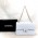 CHNL FLAP BAG 3,55 CAPİTONE BUYUK BOY BEYAZ